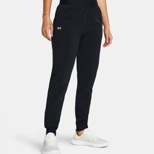 UNDER ARMOUR Women's Cold Weather Woven Pants-Black-Size Medium
